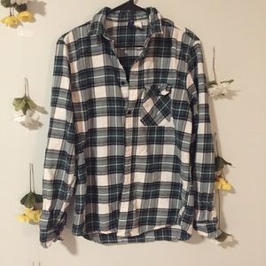 Green Plain Button Down Flannel 🍏